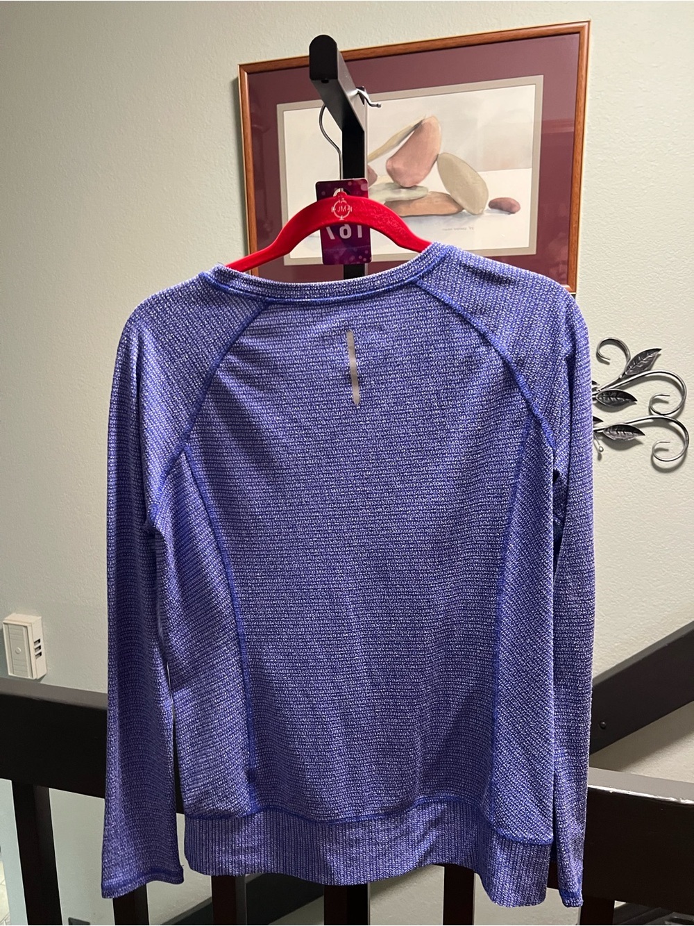 RBX Heathered Blue Long Sleeve Performance Top #167 - Picture 4 of 4